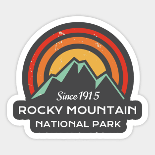 Rocky Mountains National Park Retro Sticker